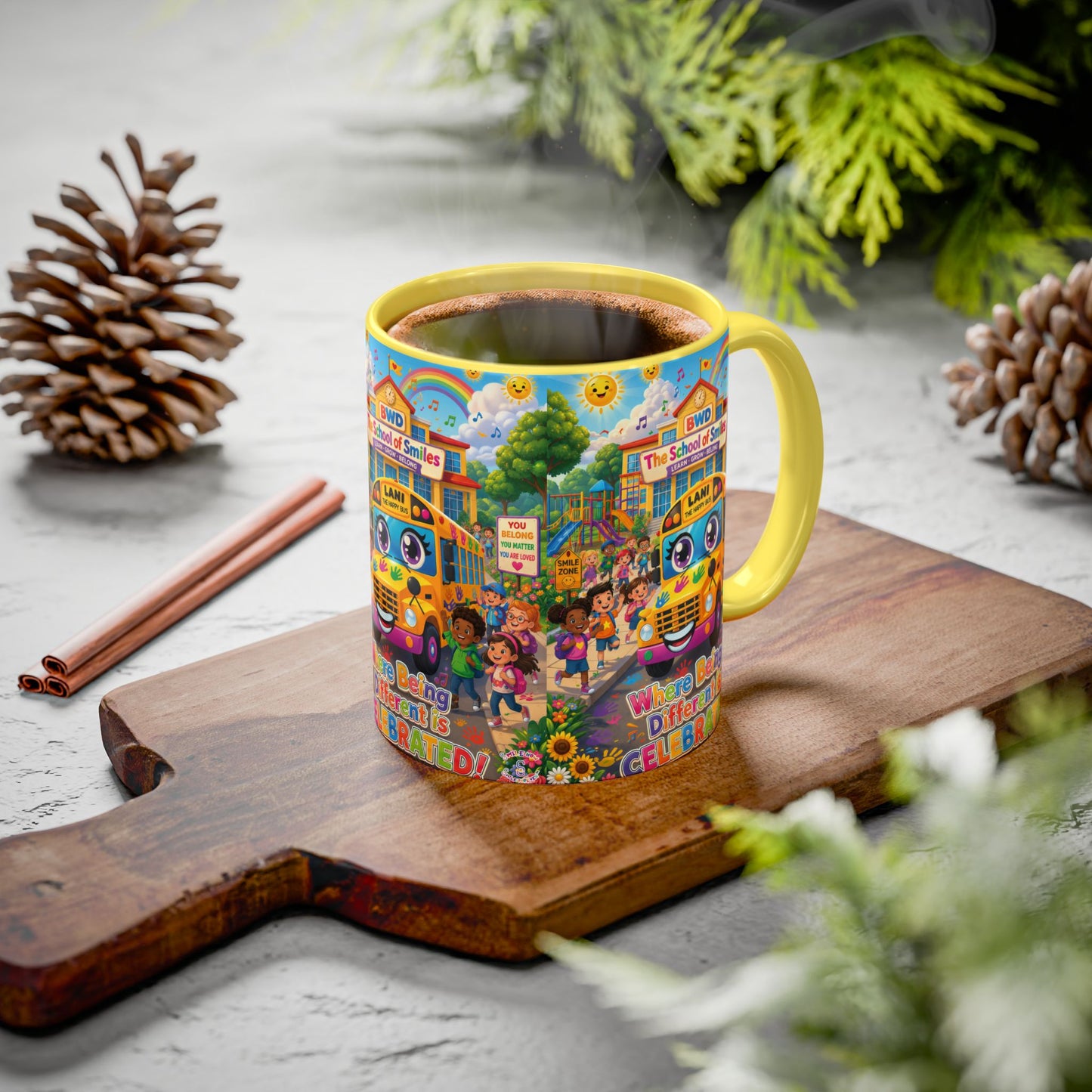 Lani™ Colorful Mug (11oz & 15oz) – "Where Being Different is CELEBRATED!" Graphic