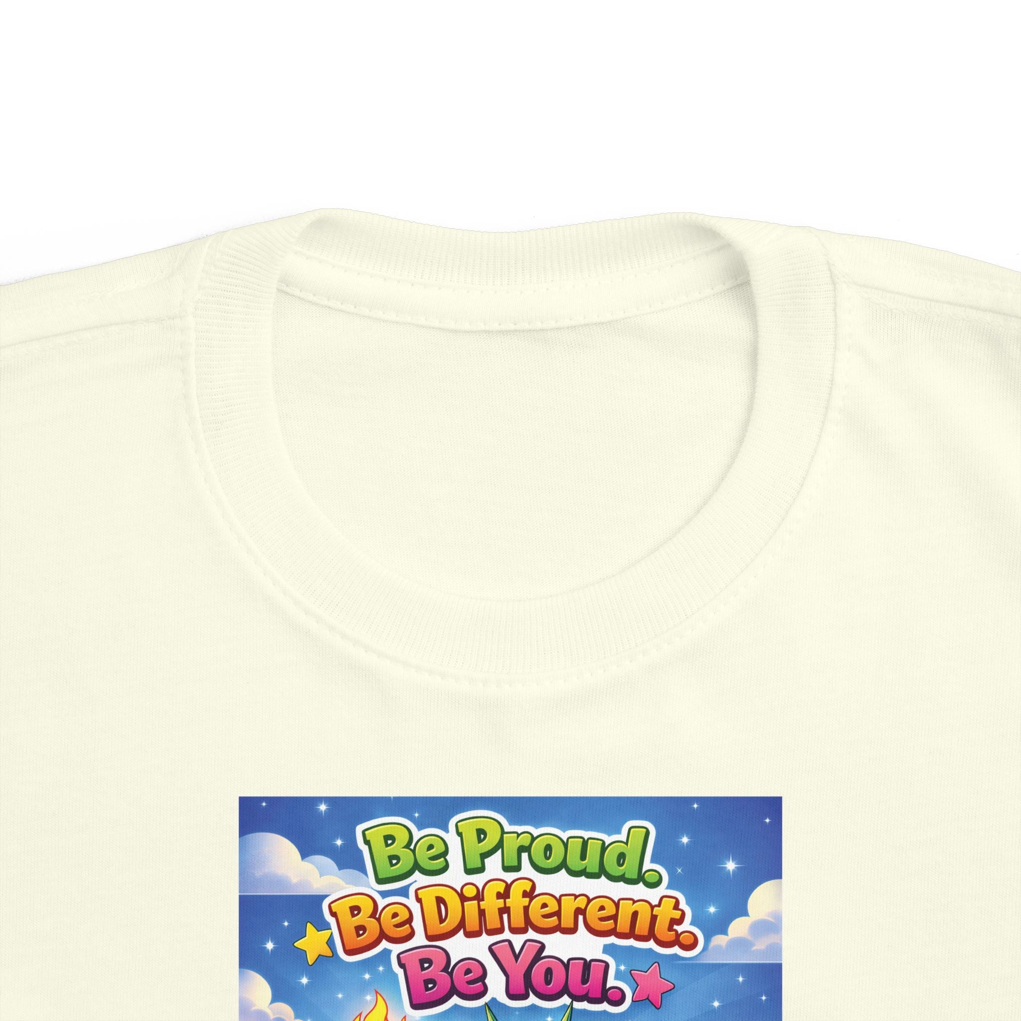 TuBz™ "Be Proud. Be Different. Be You." Kids T-Shirt - Inspirational Graphic Tee