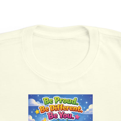 TuBz™ "Be Proud. Be Different. Be You." Kids T-Shirt - Inspirational Graphic Tee