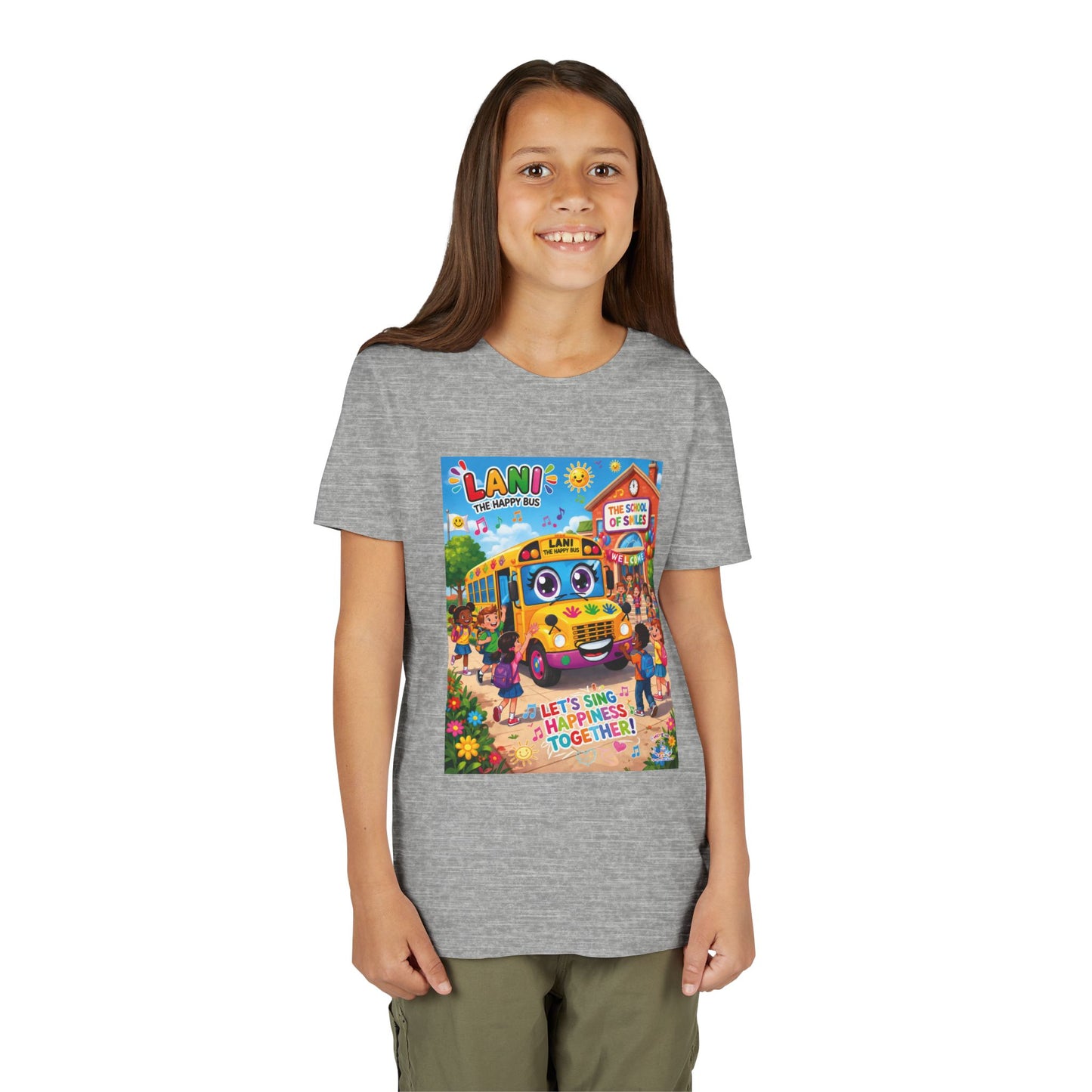 Lani™ Youth Short Sleeve Tee – "Let's Sing Happiness Together!" Graphic