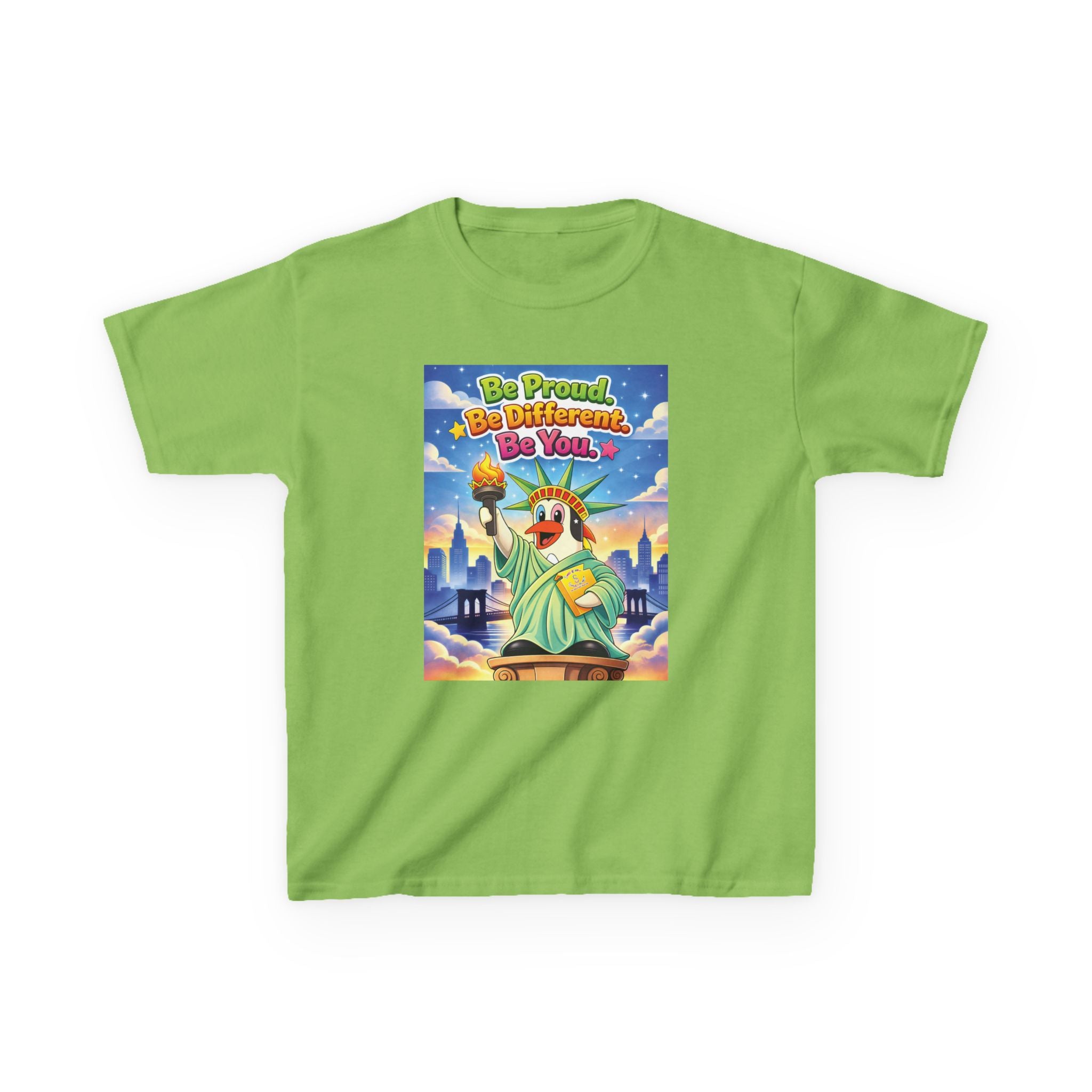 TuBz™M "Be Proud. Be Different. Be You." Kids T-Shirt - Inspirational Graphic Tee
