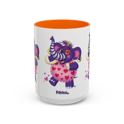 Piklez™ Accent Coffee Mug (11oz & 15oz) – "Full of Love!" Graphic | Smile Universe Collection
