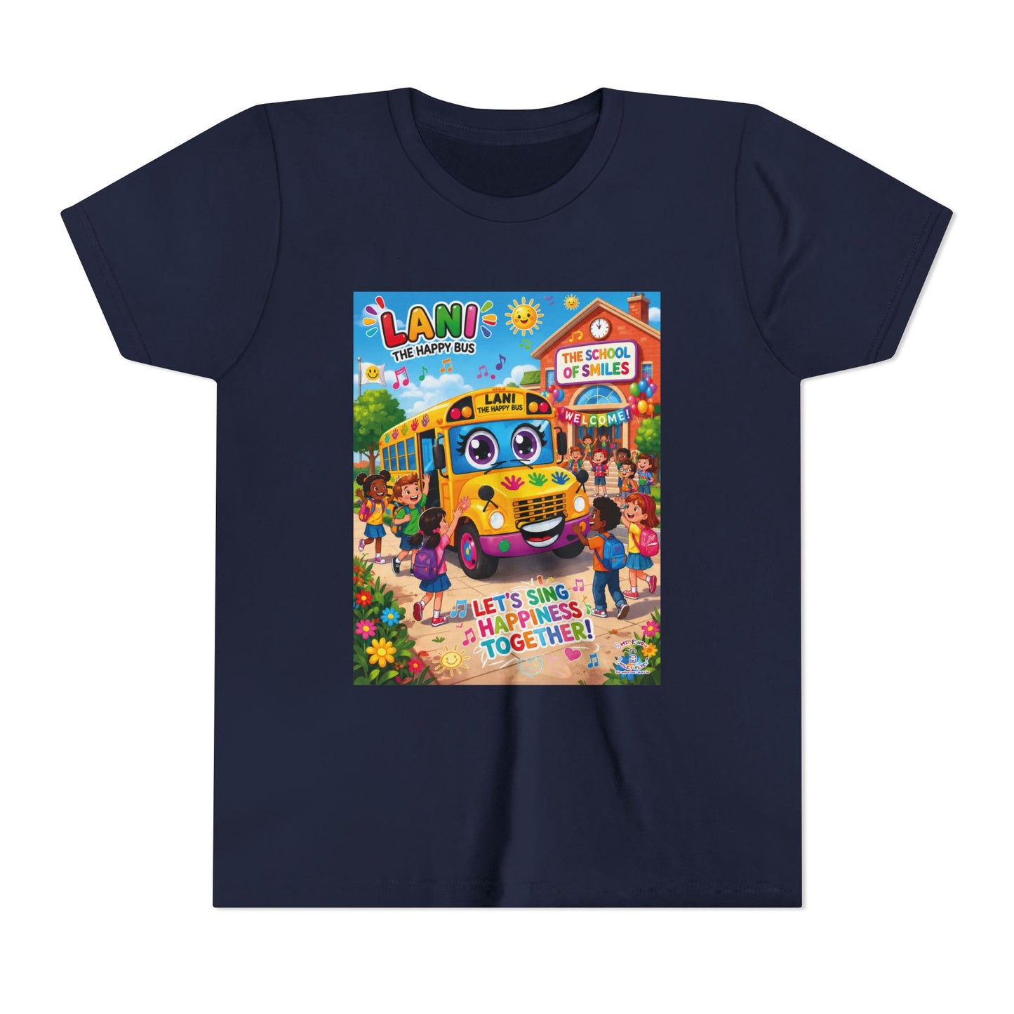 Lani™ Youth Short Sleeve Tee – "Let's Sing Happiness Together!" Graphic