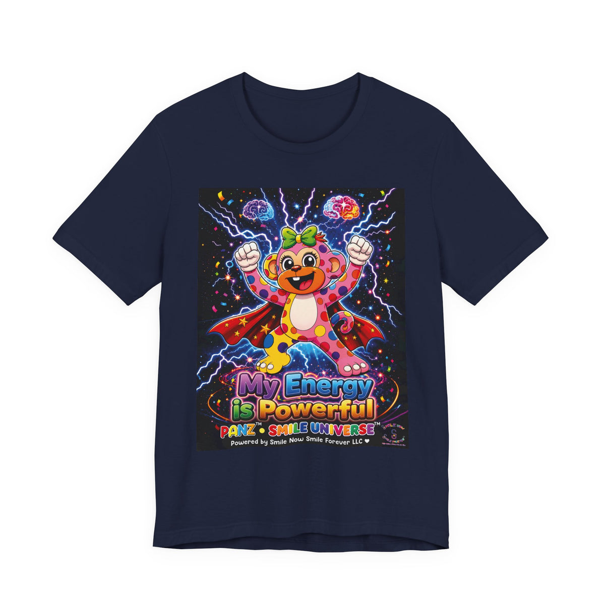 Panz™ Unisex Jersey Short Sleeve Tee For Adult– "My Energy is Powerful" Graphic Tee | Smile Universe Collection