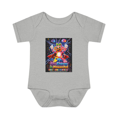 Panz™ Infant Baby Rib Bodysuit – "My Energy is Powerful" Graphic Onesie | Smile Universe Collection