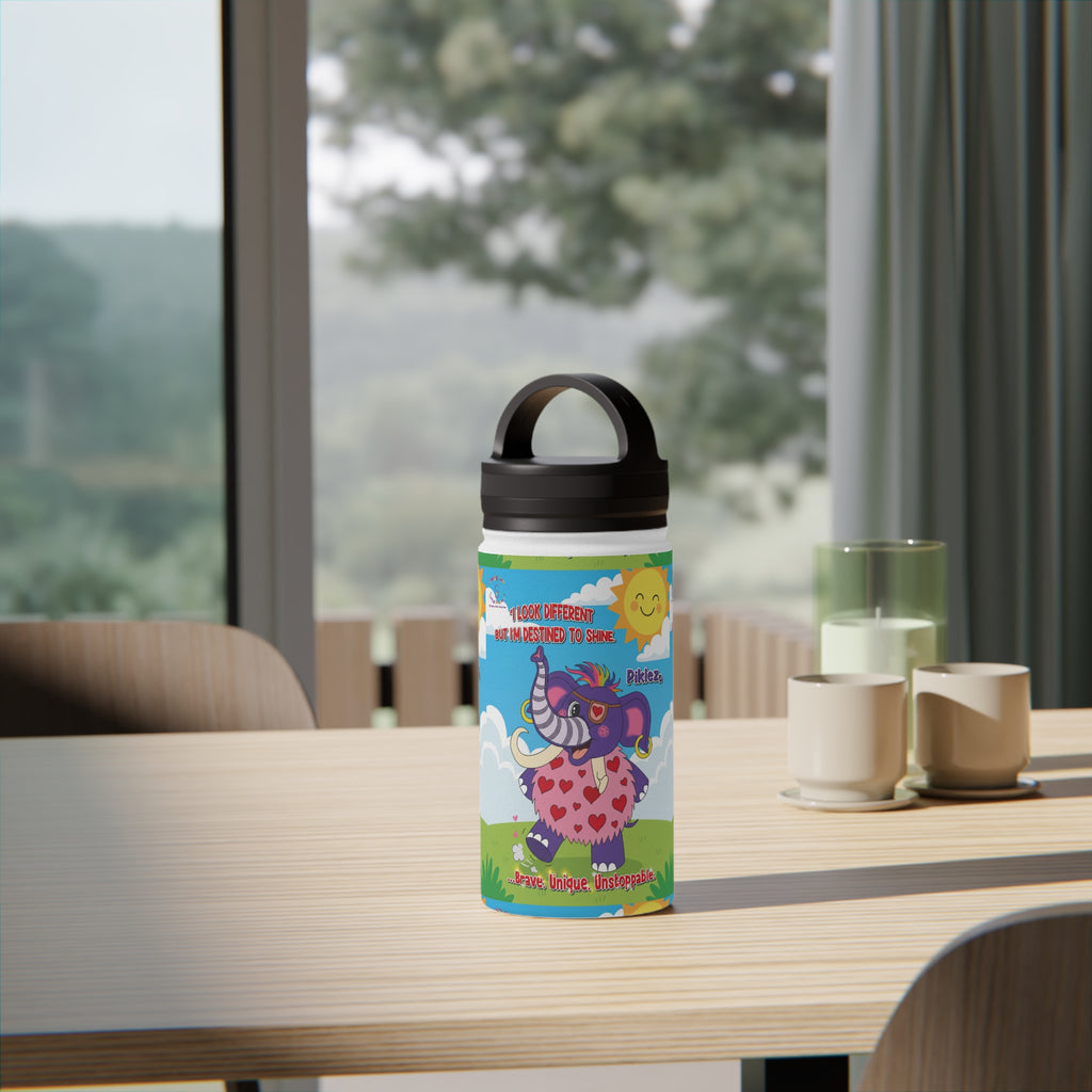 Piklez™ Stainless Steel Water Bottle with Handle Lid – “Destined to Shine” | Smile Universe Collection