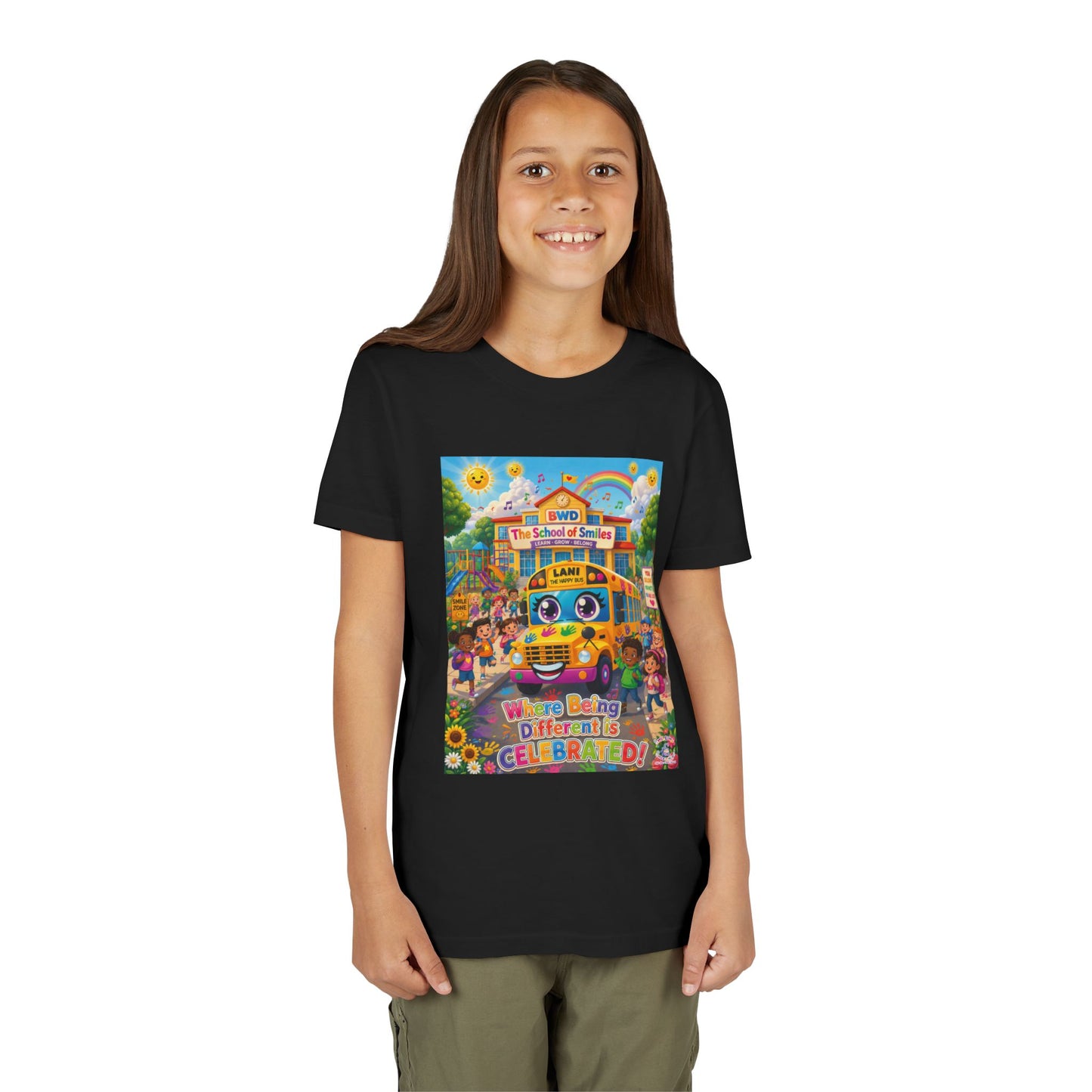 Lani™ Youth Short Sleeve Tee – "Where Being Different is CELEBRATED!" Graphic Shirt