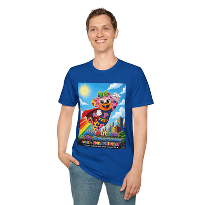 Panz™ Unisex Softstyle T-Shirt – "My Autism is My Superpower" Graphic | Smile Universe Collection