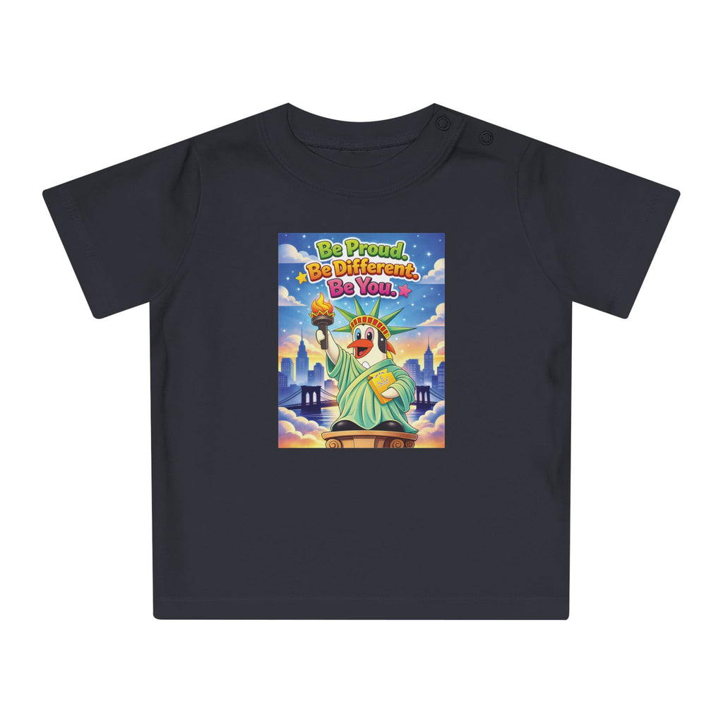 TuBz™ "Be Proud. Be Different. Be You." Baby T- Shirt - Cute Inspirational Infant Tee