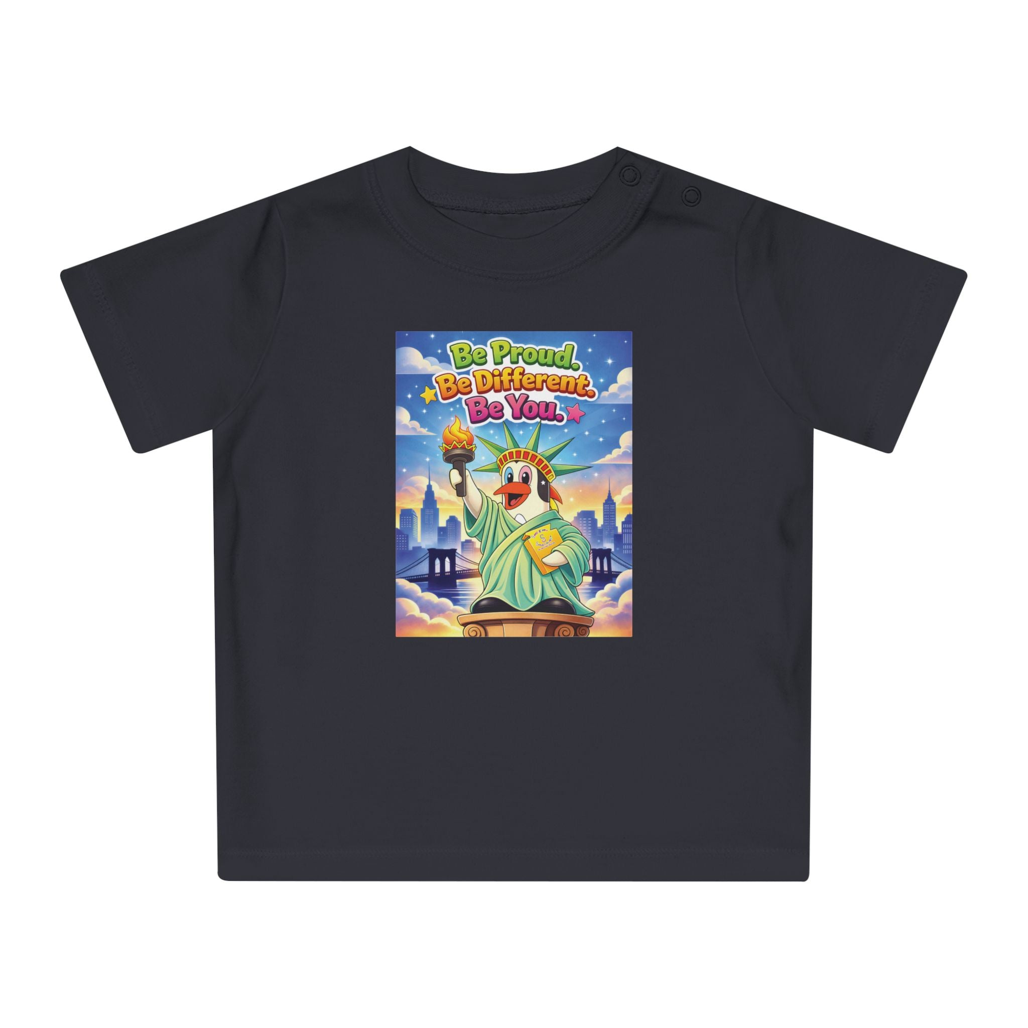 TuBz™ "Be Proud. Be Different. Be You." Baby T- Shirt - Cute Inspirational Infant Tee