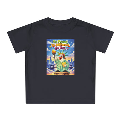TuBz™ "Be Proud. Be Different. Be You." Baby T- Shirt - Cute Inspirational Infant Tee