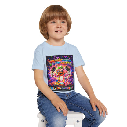 Panz™ Heavy Cotton™ Toddler T-Shirt – "Differently Amazing & Loudly Autistic!" Graphic | Smile Universe Collection