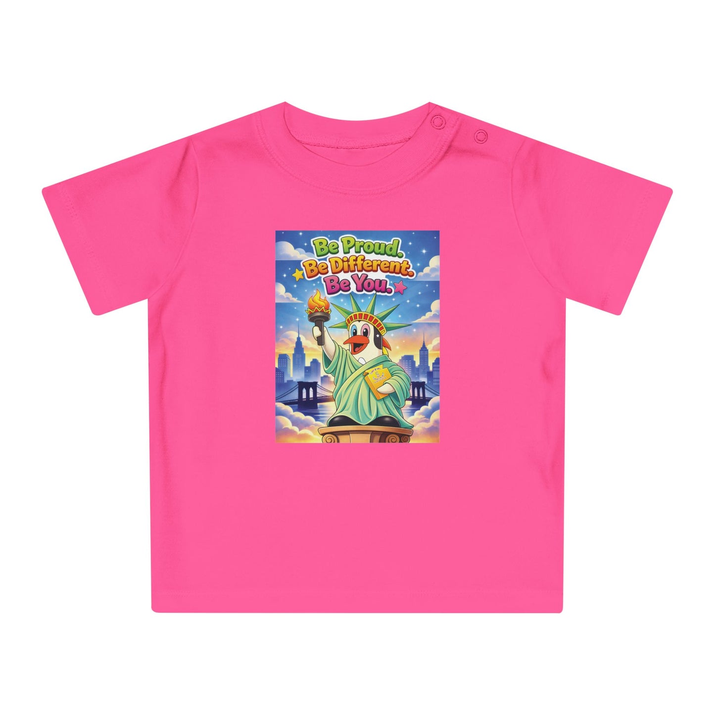 TuBz™ "Be Proud. Be Different. Be You." Baby T- Shirt - Cute Inspirational Infant Tee