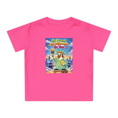 TuBz™ "Be Proud. Be Different. Be You." Baby T- Shirt - Cute Inspirational Infant Tee