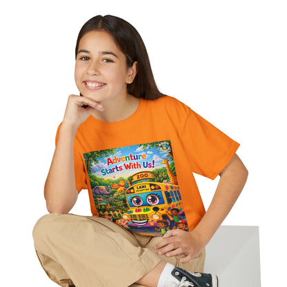 Lani™ Youth DryBlend® T-Shirt – "Adventure Starts With Us!" Graphic