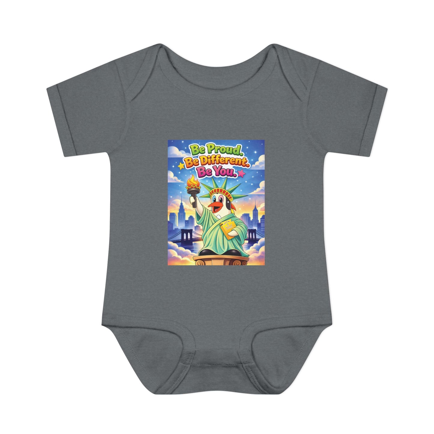 TuBz™ "Be Proud. Be Different. Be You." Infant Bodysuit - Inspirational Baby Onesie