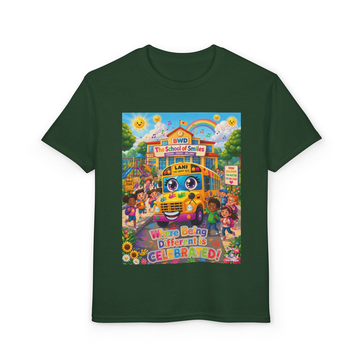 Lani™ Youth DryBlend® T-Shirt – "Where Being Different is CELEBRATED!" Graphic Shirt