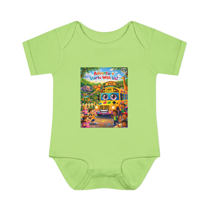 Lani™ Infant Baby Rib Bodysuit – "Adventure Starts With Us!" Graphic