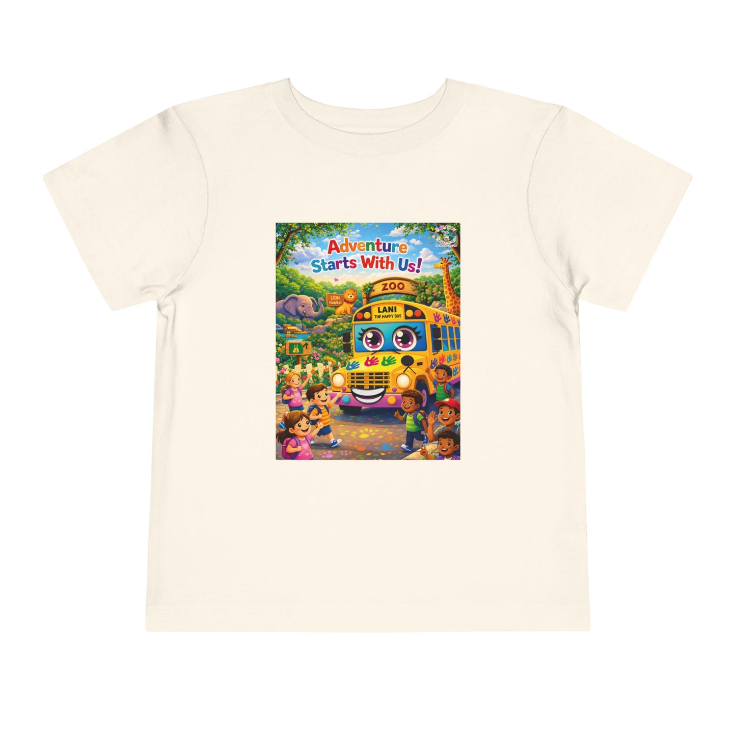 Lani™ Toddler Short Sleeve Tee – "Adventure Starts With Us!" Graphic
