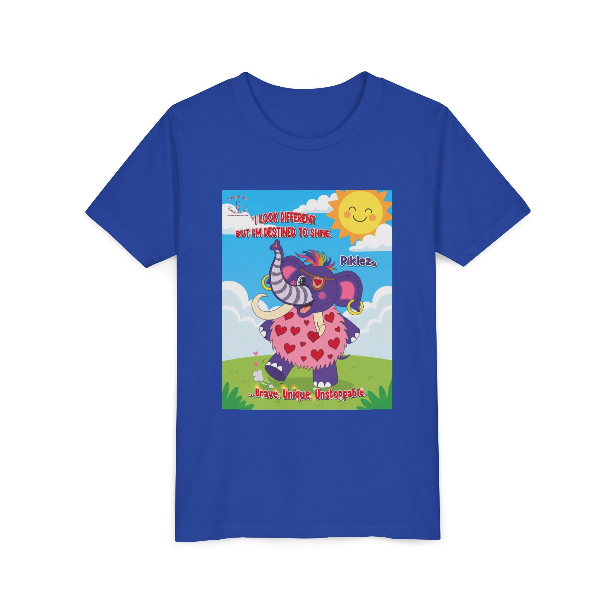 Piklez™ Kids T-Shirt Youth Tee – “Destined to Shine” Graphic Tee | Smile Universe Collection