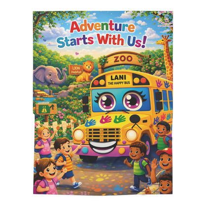 Lani™ Baby Swaddle Blanket – "Adventure Starts With Us!" Graphic