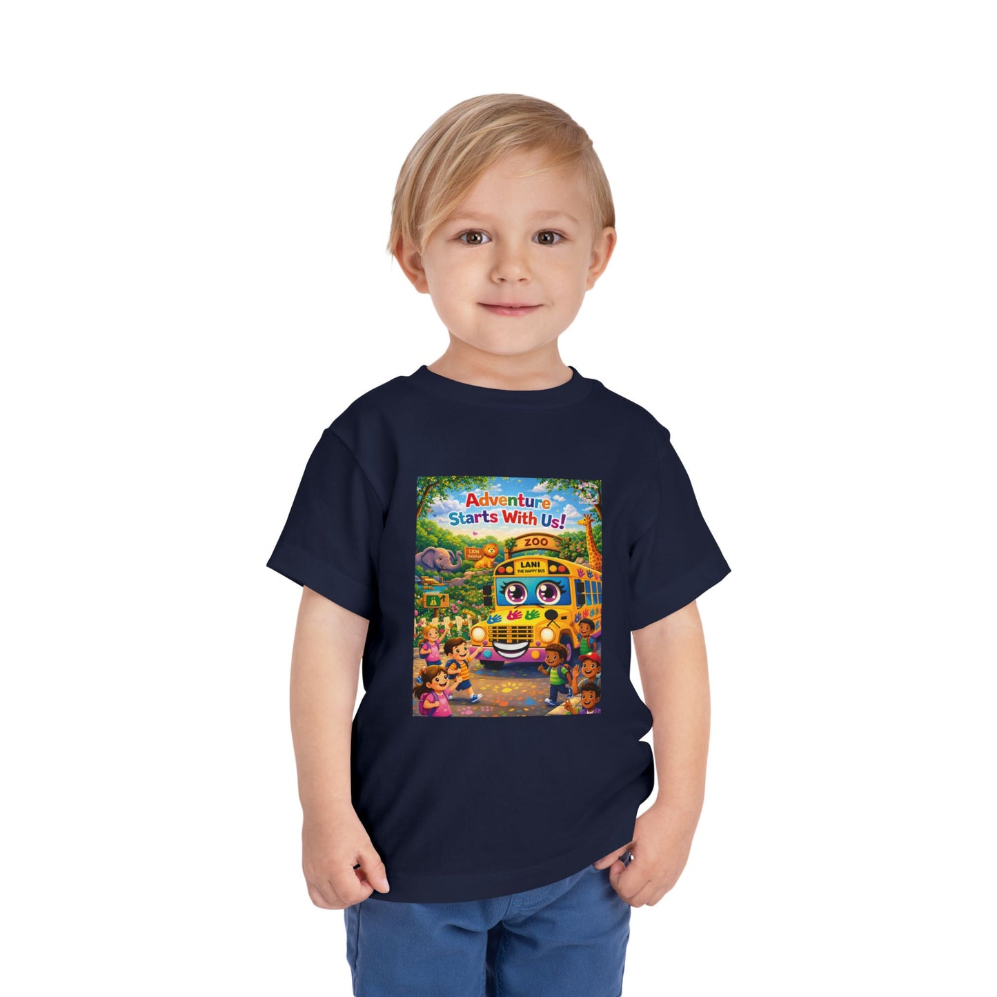 Lani™ Toddler Short Sleeve Tee – "Adventure Starts With Us!" Graphic