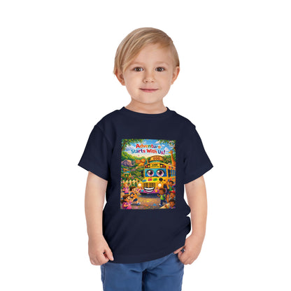 Lani™ Toddler Short Sleeve Tee – "Adventure Starts With Us!" Graphic