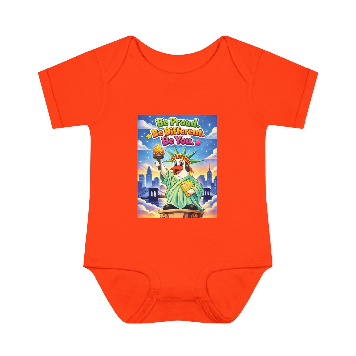 TuBz™ "Be Proud. Be Different. Be You." Infant Bodysuit - Inspirational Baby Onesie