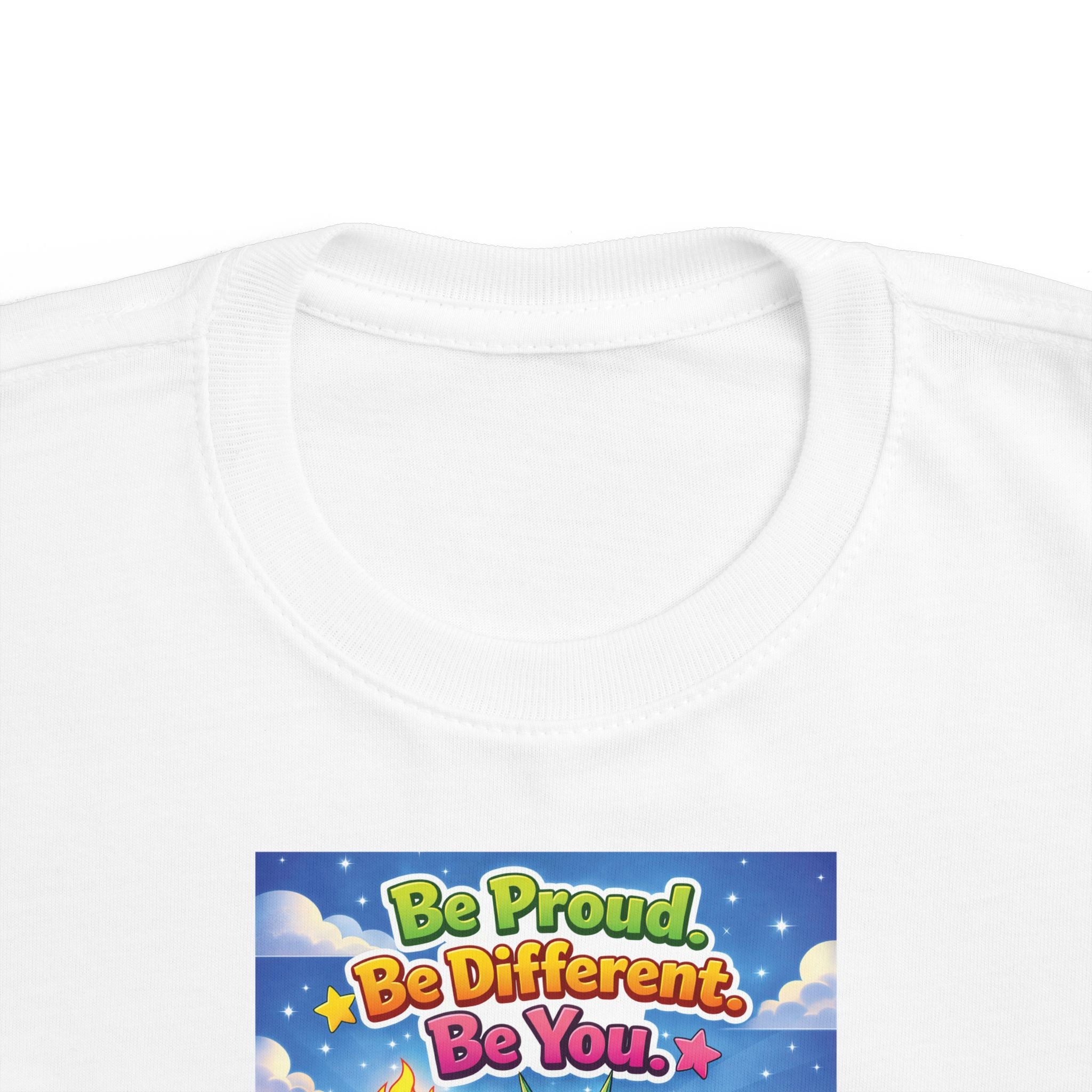 TuBz™ "Be Proud. Be Different. Be You." Kids T-Shirt - Inspirational Graphic Tee