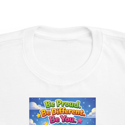 TuBz™ "Be Proud. Be Different. Be You." Kids T-Shirt - Inspirational Graphic Tee