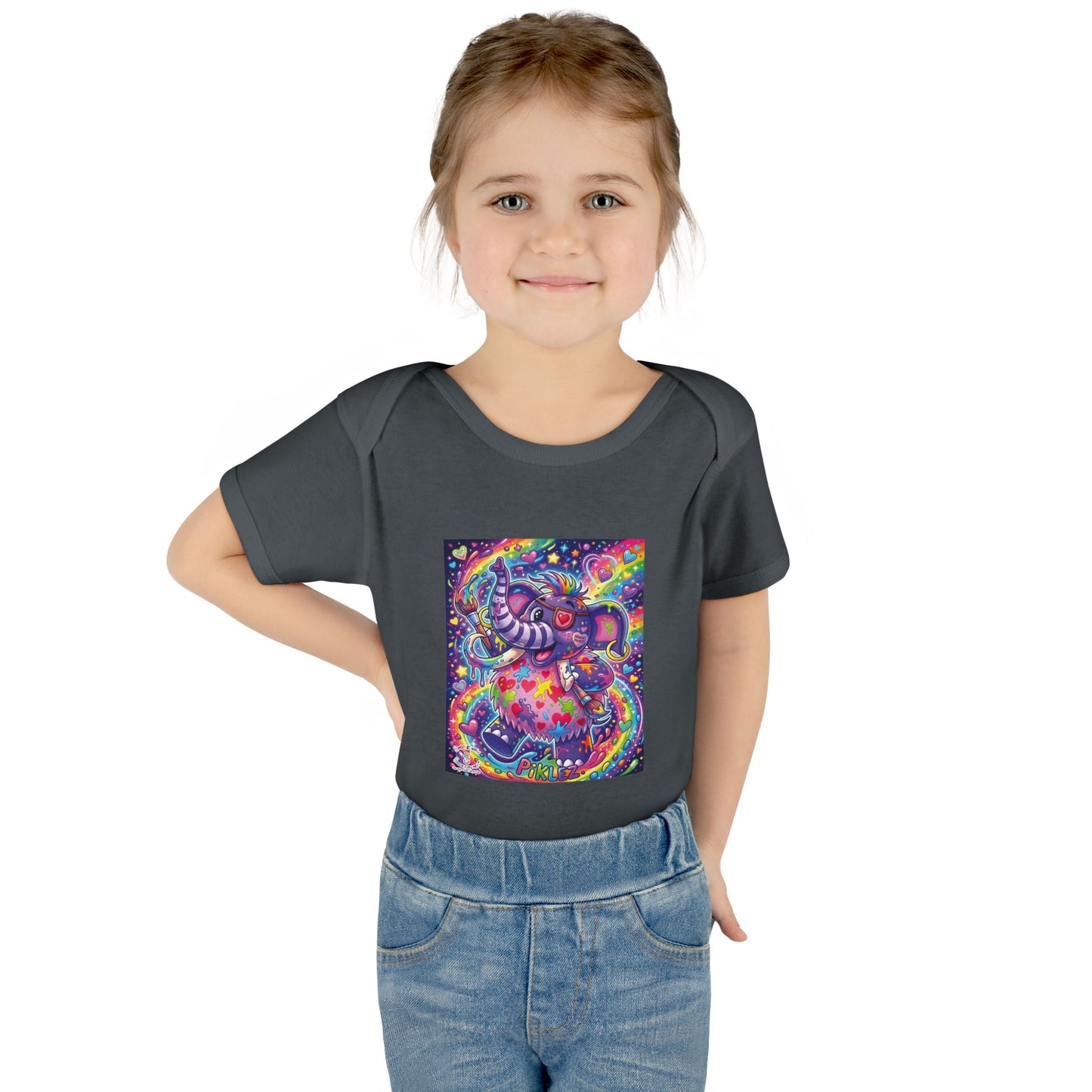 Piklez™ Infant Baby Rib Bodysuit – "Magic Paint!" Graphic | Smile Universe Collection