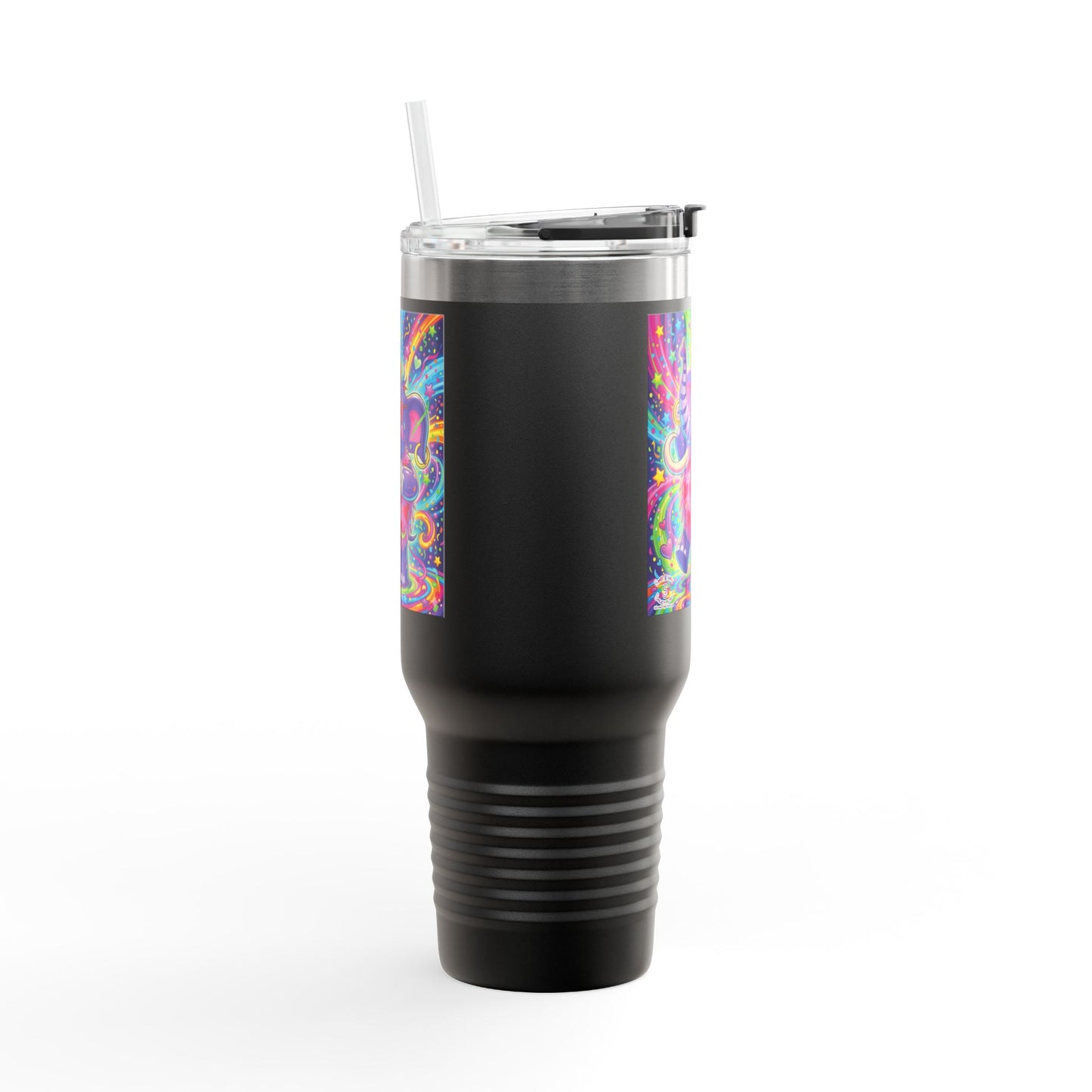 Piklez™ 40oz Insulated Travel Mug – "Born to Celebrate!" Graphic | Smile Universe Collection
