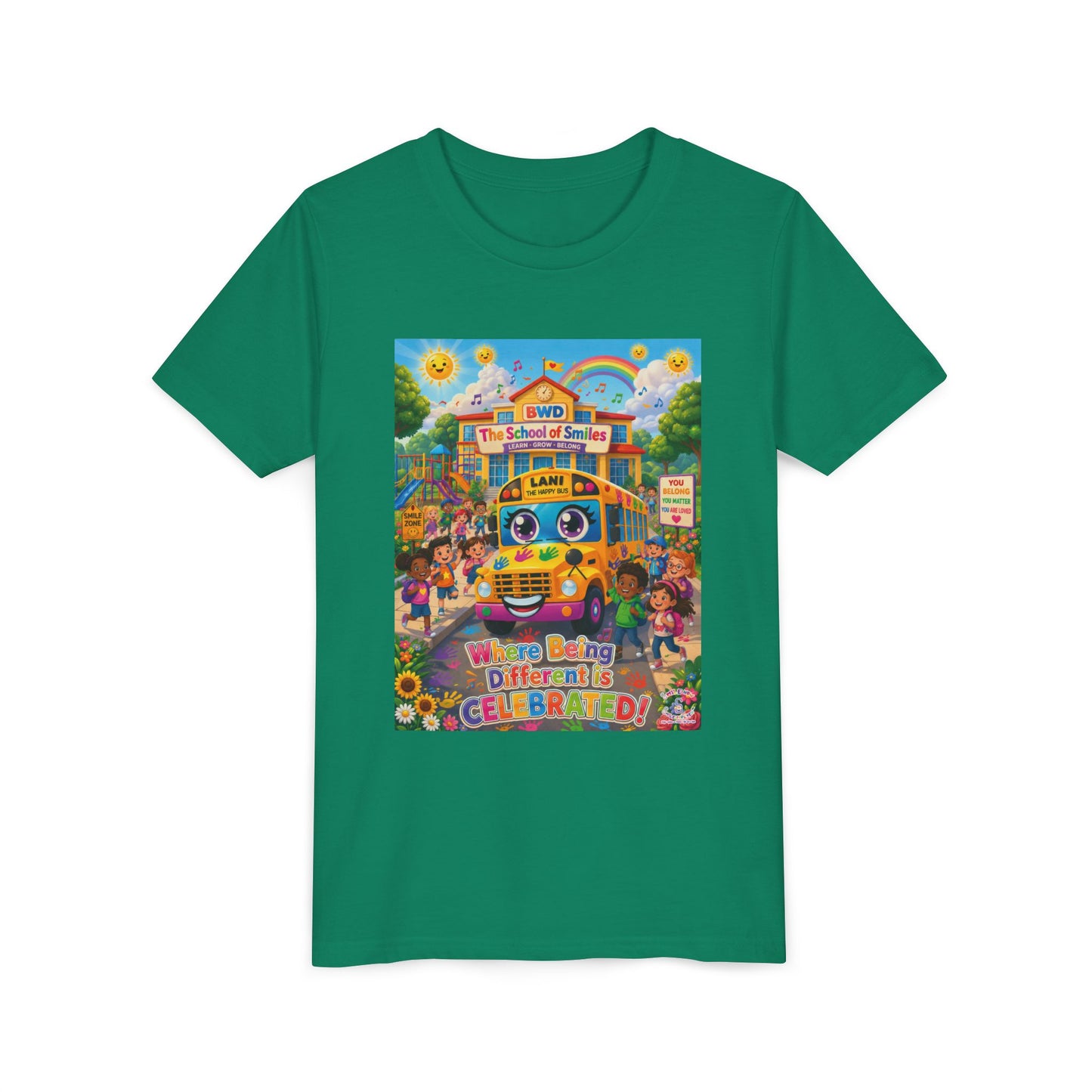 Lani™ Youth Short Sleeve Tee – "Where Being Different is CELEBRATED!" Graphic Shirt
