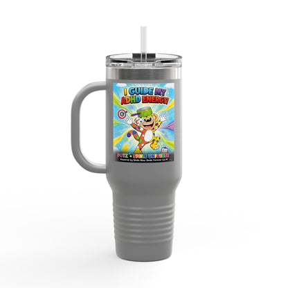 Potz™ Insulated Travel Mug 40oz – "I Guide My ADHD Energy!" Graphic Tumbler | Smile Universe Collection