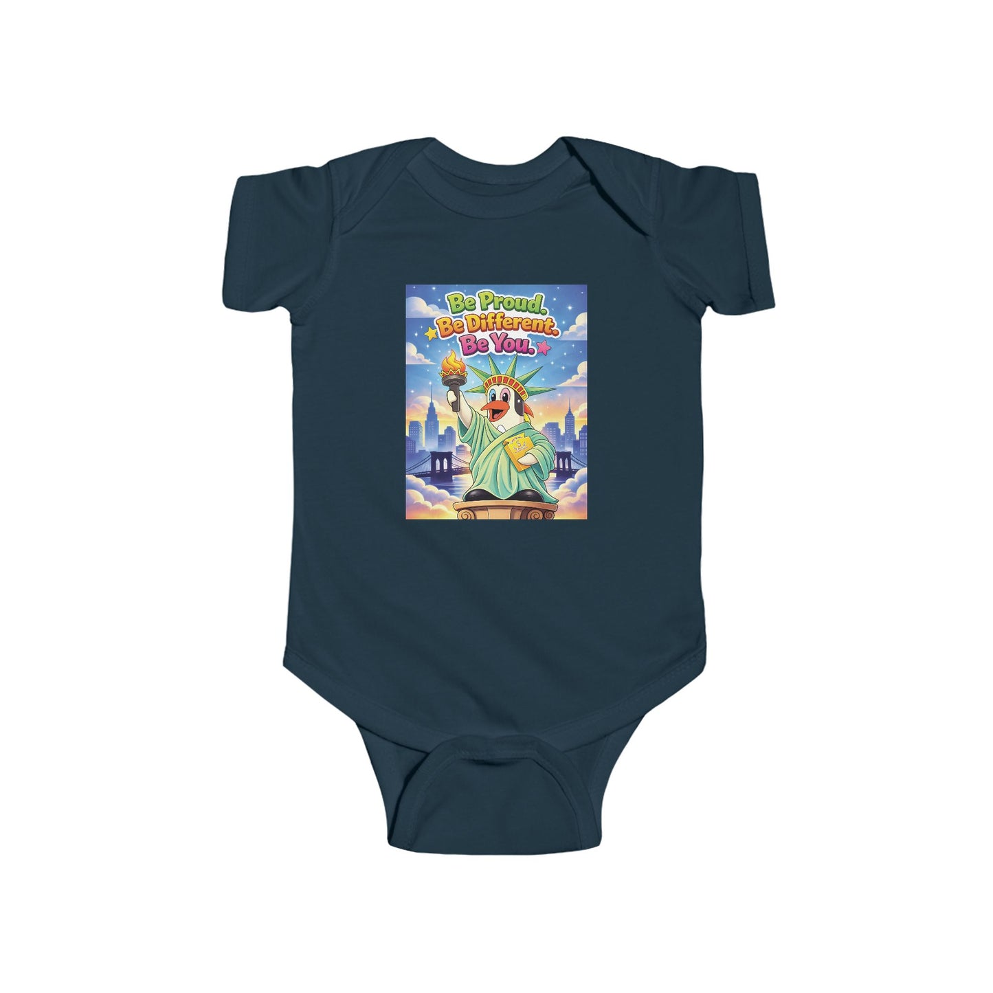 TuBz™ "Be Proud. Be Different. Be You." Infant Bodysuit - Inspirational Baby Onesie