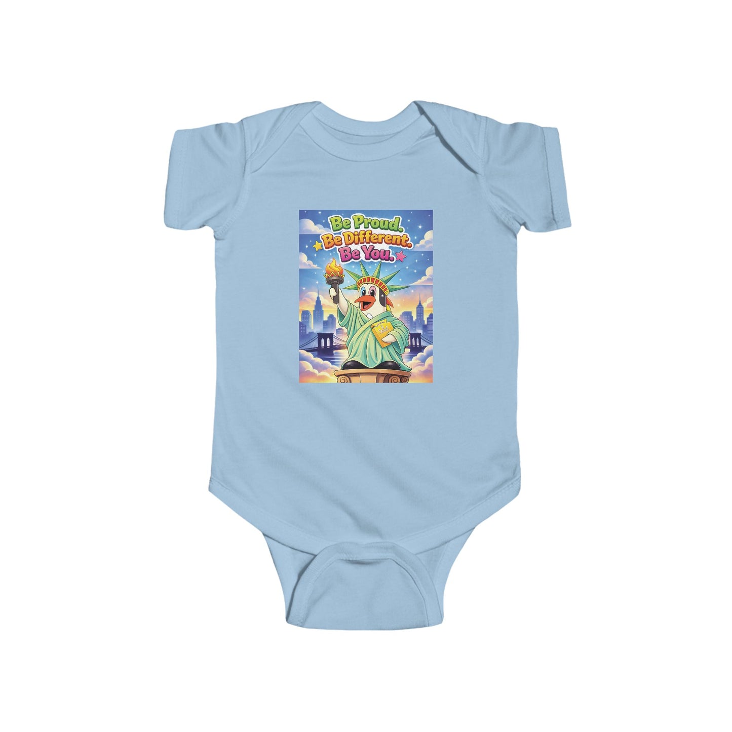 TuBz™ "Be Proud. Be Different. Be You." Infant Bodysuit - Inspirational Baby Onesie