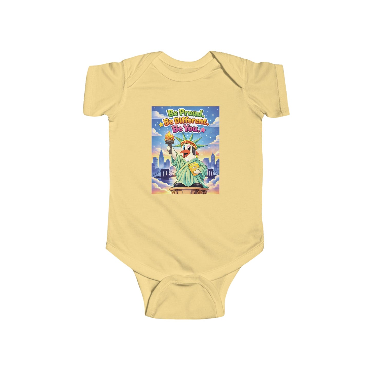 TuBz™ "Be Proud. Be Different. Be You." Infant Bodysuit - Inspirational Baby Onesie