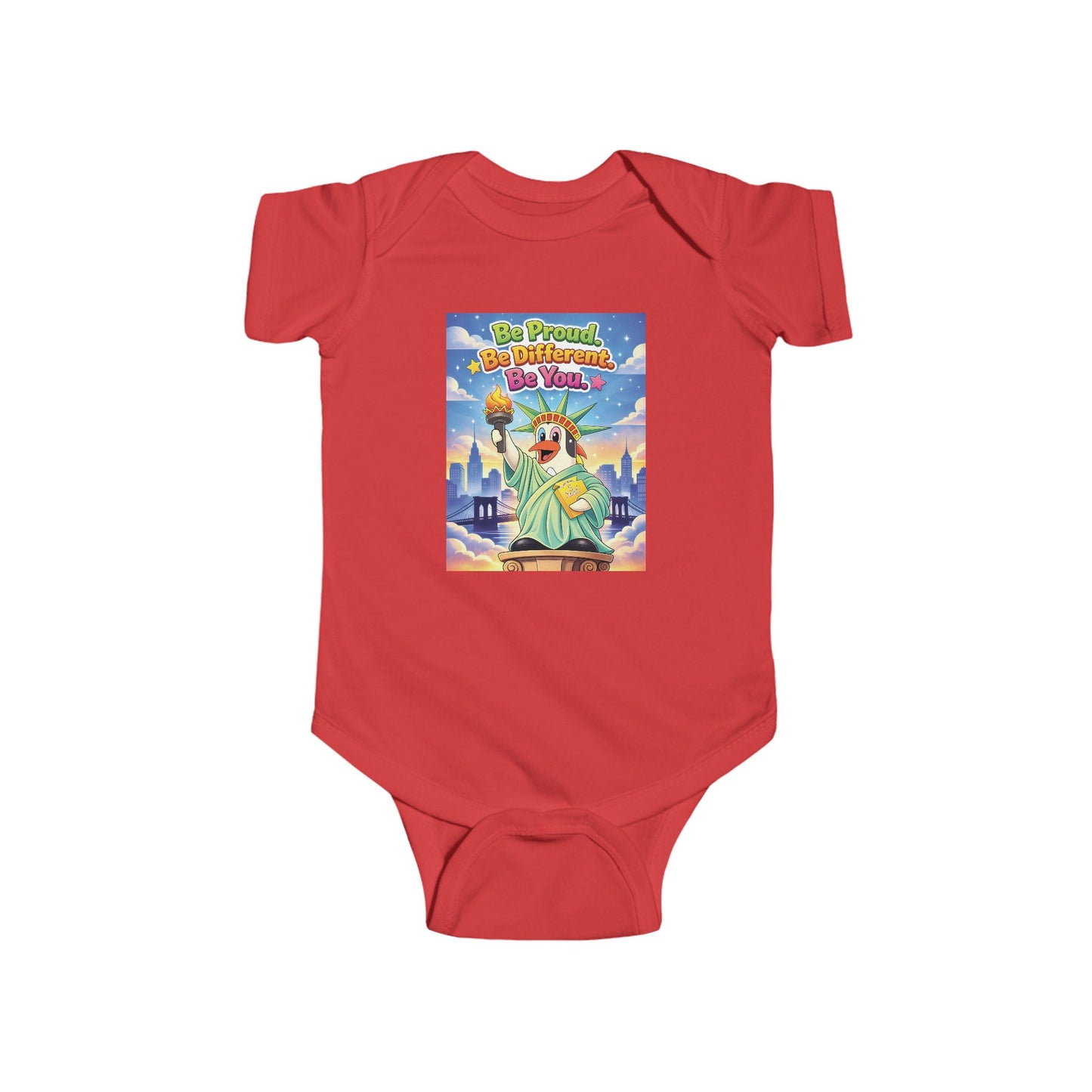 TuBz™ "Be Proud. Be Different. Be You." Infant Bodysuit - Inspirational Baby Onesie