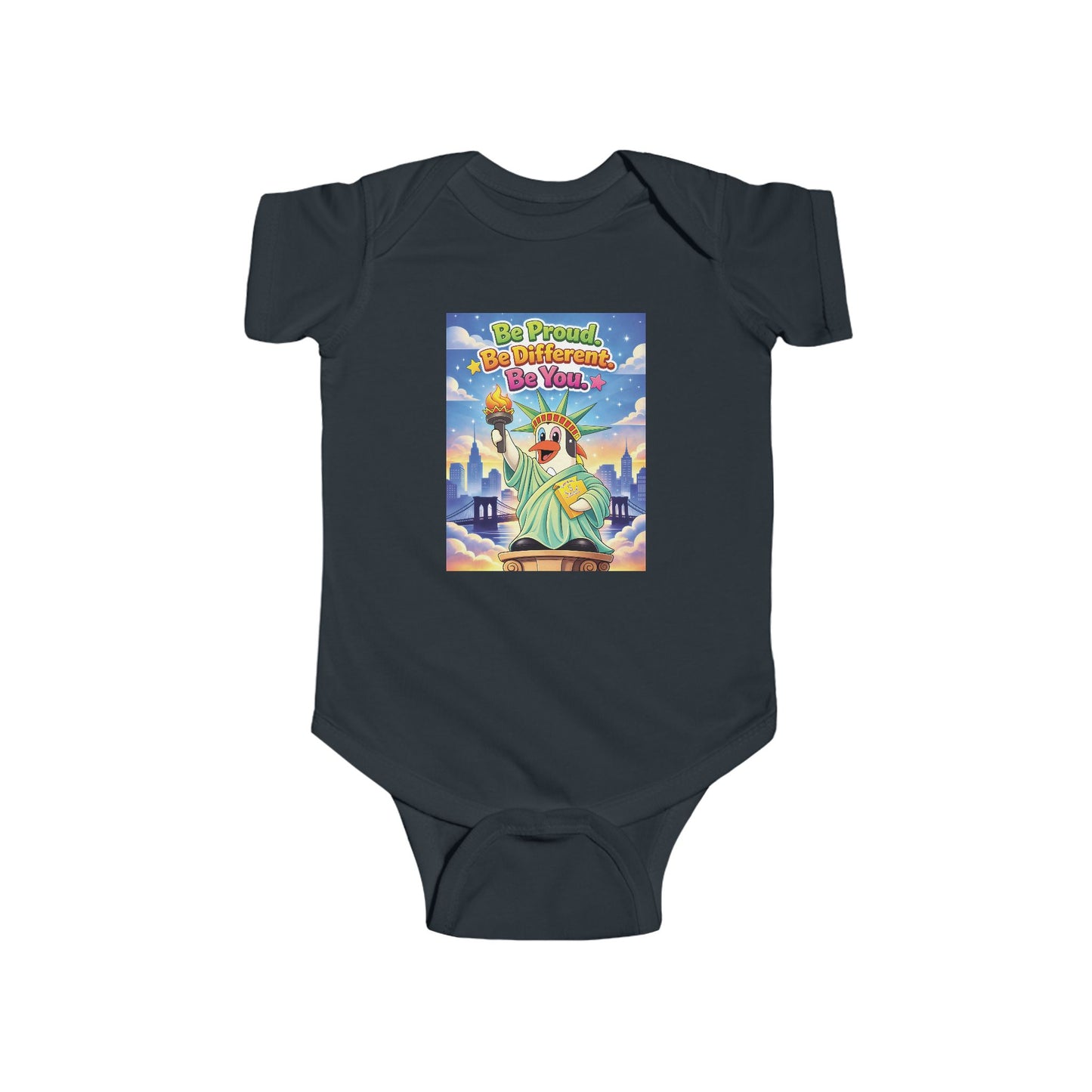 TuBz™ "Be Proud. Be Different. Be You." Infant Bodysuit - Inspirational Baby Onesie
