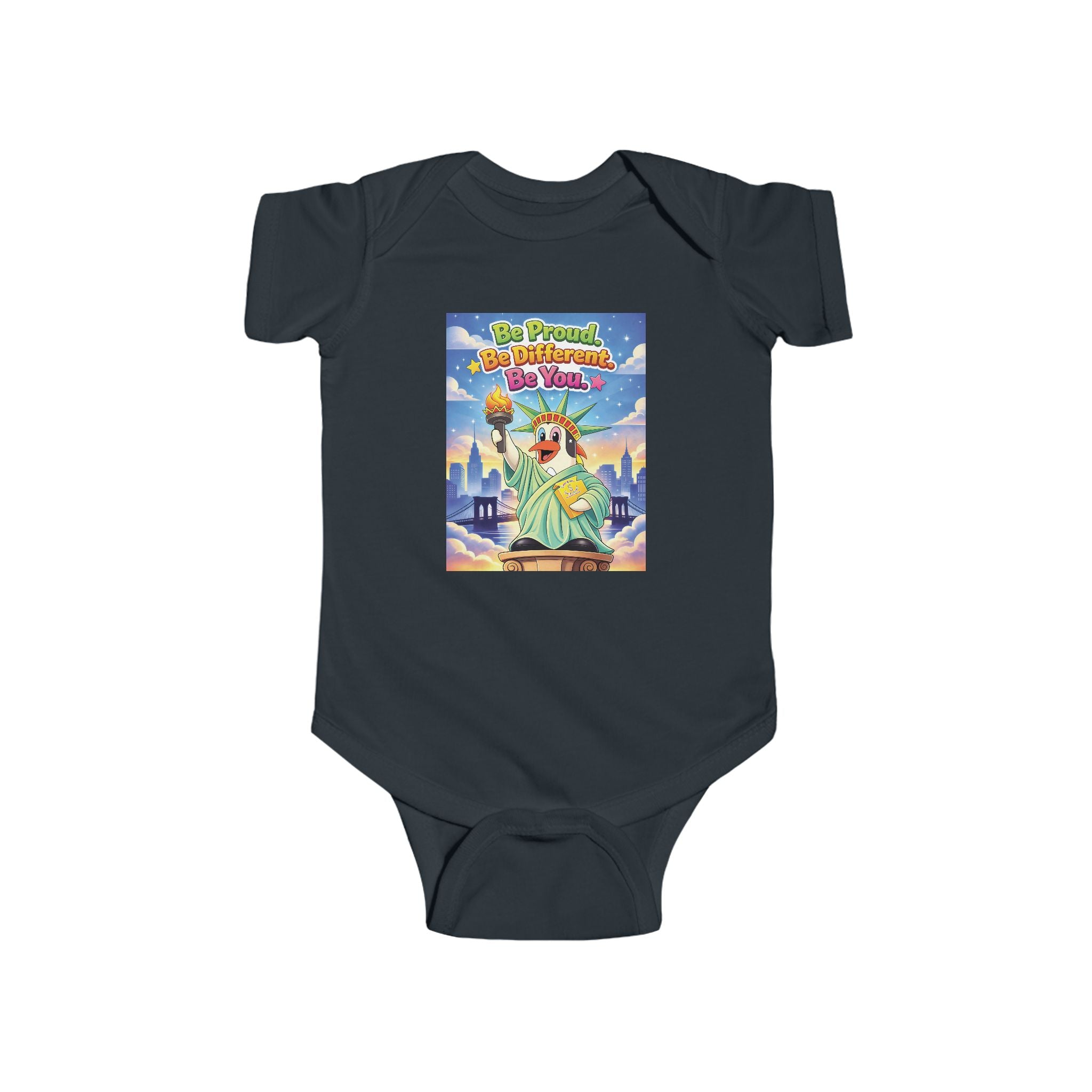TuBz™ "Be Proud. Be Different. Be You." Infant Bodysuit - Inspirational Baby Onesie