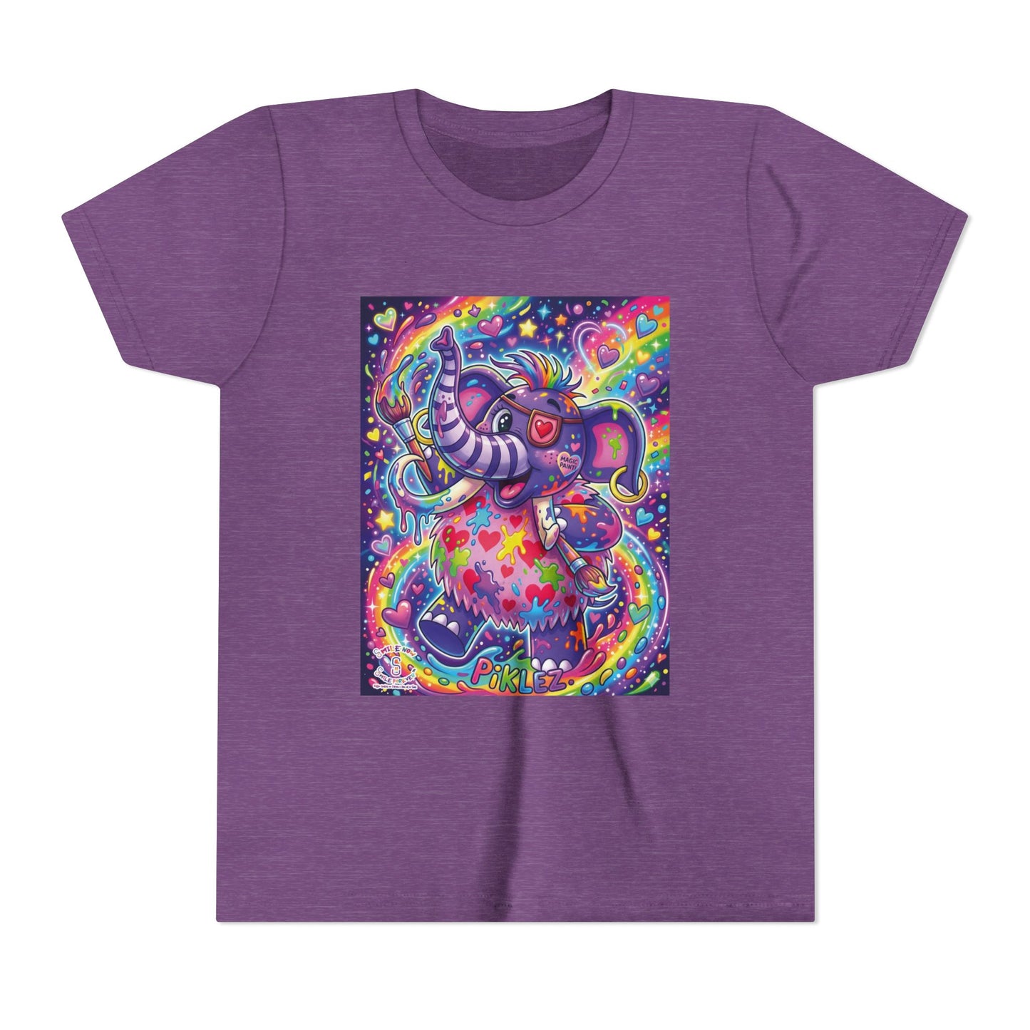 Piklez™ Youth Short Sleeve Tee – "Magic Paint!" Graphic Shirt | Smile Universe Collection