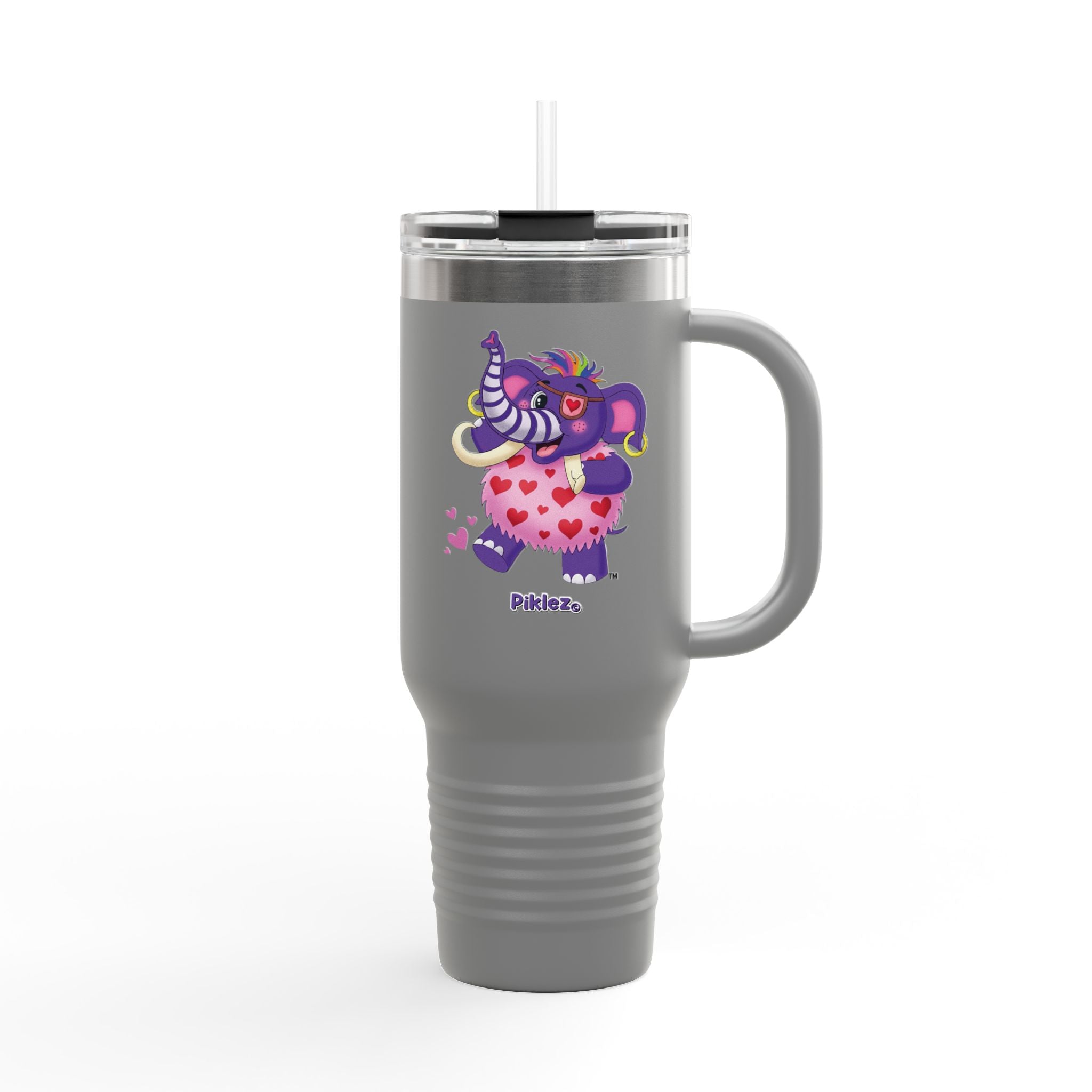 Piklez™ 40oz Insulated Travel Mug – "Full of Love!" Graphic | Smile Universe Collection