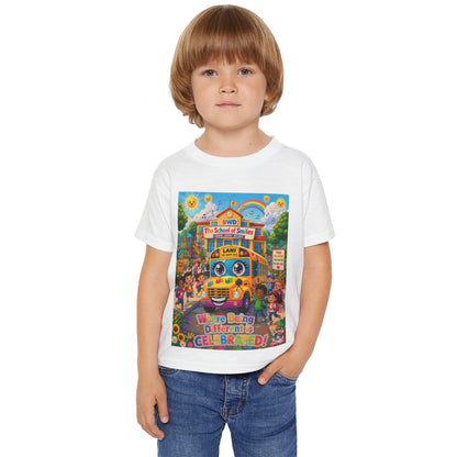 Lani™ Heavy Cotton™ Toddler T-Shirt – "Where Being Different is CELEBRATED!" Graphic Shirt