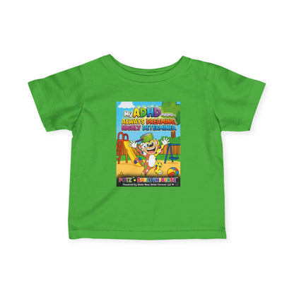 Potz™ Infant Fine Jersey Tee – "My ADHD Means Always Dreaming, Highly Determined" Graphic Tee | Smile Universe Collection