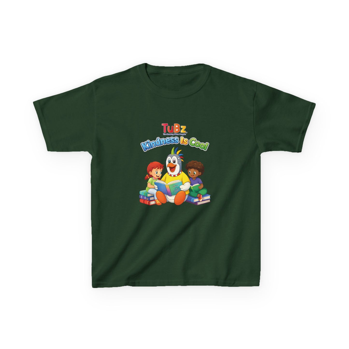 TuBz™ "Kindness Is Cool" Kids T-Shirt - Positive Message Graphic Tee | Smile Universe TuBz4Kidz