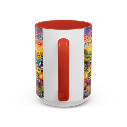 Lani™ Accent Coffee Mug (11oz & 15oz) – "Safe Rides, Happy Hearts" Graphic