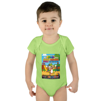 Potz™ Infant Baby Rib Bodysuit – "My ADHD Means Always Dreaming, Highly Determined" Graphic Onesie | Smile Universe Collection