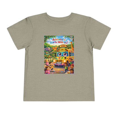 Lani™ Toddler Short Sleeve Tee – "Adventure Starts With Us!" Graphic