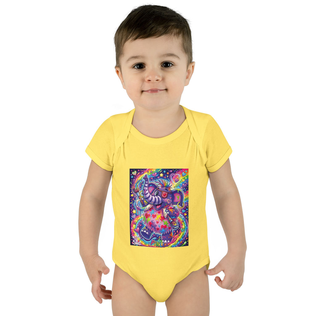Piklez™ Infant Baby Rib Bodysuit – "Magic Paint!" Graphic | Smile Universe Collection