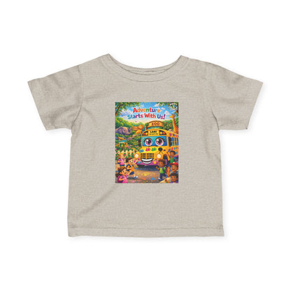 Lani™ Infant Fine Jersey Tee – "Adventure Starts With Us!" Graphic